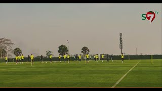 Sénégal Guinée Dernier galop d’entraînement des lions avec Sadio ManéLamine CamaraSabaly absent [upl. by Hamlet]