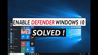 How to Enable Windows Defender in Windows 10  Turn on Windows Defender [upl. by Lars]