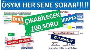 2024 KPSS ÖNLİSANS ÖSYM HER SENE SORAR 100 ADET SORU ÇÖZÜMÜ [upl. by Etnelav]