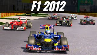 A RACE with 6 F1 World Champion Drivers on a Grid  F1 2012 [upl. by Lust]