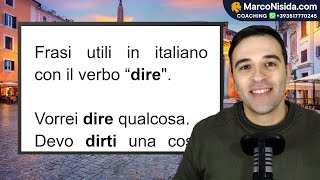 Curso de Italiano para Principiantes 14 DIRE Verbos Italianos con Frases Útiles [upl. by Leirbma]