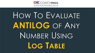 How to use Log table Part 2 Find Antilog of any number using log table  CBSE  By Nitesh Choudhary [upl. by Aennyl]