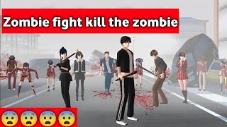 ZOMBIE THE OUTBREAK Zombie fight kill the zombie Drama sakura school simulator [upl. by Anwat]