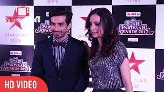 Sanaya Irani And Mohit Sehgal At Star Parivaar Awards 2017  Viralbollywood [upl. by Schober]