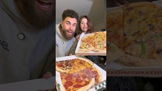 PROVANDO PIZZA GIGANTE COM A ​⁠​⁠eusoucaju • 😋🍕 pizza comida fastfood mukbang [upl. by Kihtrak]