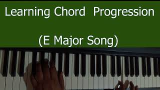 Chord Progression of E Major Scale Piano Tutorial  Piano Music Theory  Piano Lesson [upl. by Adnahc]