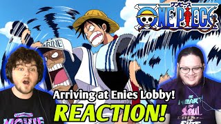 Arriving at Enies Lobby One Piece REACTION Episodes 263 264 amp 265 [upl. by Tenney]