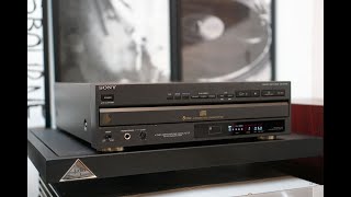 Sony CDPC305M 5disc CD Player Made in Japan with 4times oversampling DAC [upl. by Novia]