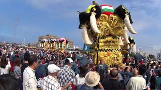 平成28年 新居浜太鼓祭り 河川敷 宇高太鼓台 20161017 [upl. by Wilburn]