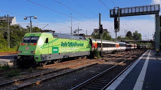 Zugverkehr in Solingen Hbf mit Umleiterzügen Teil 4 ua mit BR 101  SBB EC und Panoramawagen [upl. by Ofori]