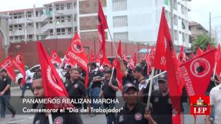 Panameños realizan marcha para conmemorar el quotDía del Trabajadorquot [upl. by Rainie956]