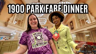 NEW DISNEY WORLD CHARACTER DINING 1900 Park Fare Dinner Review [upl. by Nickles]