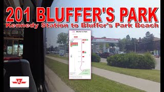 201 Bluffers Park  TTC 2017 Nova Bus LFS 8769 Kennedy Station to Bluffers Park Beach [upl. by Hoashis322]