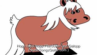 Hopp hopp hopp Pferdchen lauf Galopp  Kinderlied mit Text zum Mitsingen [upl. by Rossing]