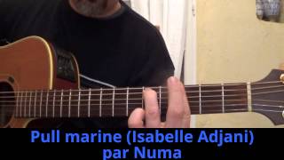 Pull marine Isabelle Adjani Gainsbourg reprise à la guitare Cover 1983 [upl. by Gavriella350]