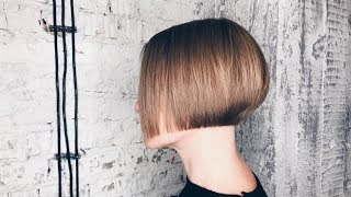 how to cut a short graduated bob  haircut tutorial [upl. by Sheppard]