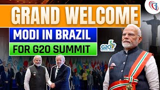 PM Modi arrives at G20 Summit 2024  Modi To Attend 19th G20 Summit In Brazil Italian [upl. by Lemire]