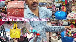 Hand bag wholesaler Mumbai in kurla  All types bags pears sling bag carry bags wholesaler in mumbai [upl. by Hsirahc823]