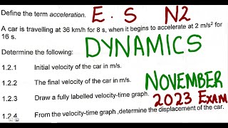 Engineering Science N2 Dynamics November 2023 mathszoneafricanmotives [upl. by Yejus472]