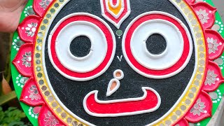 Sri jagannath lipan art trending art jagannathcraft diy [upl. by Ardnaik257]