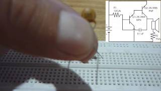 Protoboard Transistor como oscilador [upl. by Ajidahk]