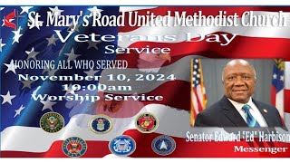 November 10th 2024  10AM Worship  Veterans Sunday [upl. by Alemahs]