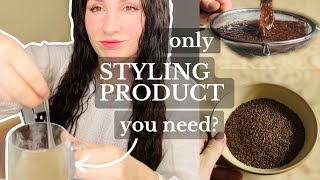 Hair Gel With Two Ingredients  DIY Flaxseed Gel Recipe [upl. by Santana852]