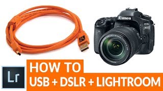 How to Tether your DSLR to Lightroom using the USB to Micro USB cable [upl. by Mullac172]