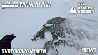 Erin Sauve Snowboard Women GoPro POV Winning Run I 2024 YETI Xtreme Verbier [upl. by Zampino]