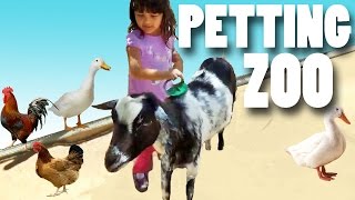 Petting ZOO Farm Animals Learn Animals Names and Sounds for Kids [upl. by Nugent]