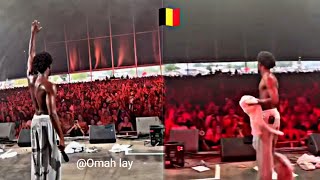 Omah lay storm Belgium with electrifying performance on stage last night shutdown 60k [upl. by Duaner]