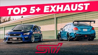 TOP EXHAUST  20152021 WRX STi  TOMEI  INVIDIA  ETS  NAMELESS  AWE  COBB TI TITANIUM  RUMBLE [upl. by Sufur]