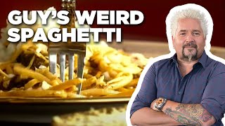 Guy Fieri Makes Weird Spaghetti  Guys Big Bite  Food Network [upl. by Mila]