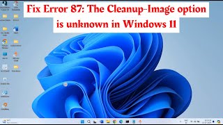 Fix DISM Error 87 The Cleanup Image option is unknown in Windows 11 [upl. by Resneps372]