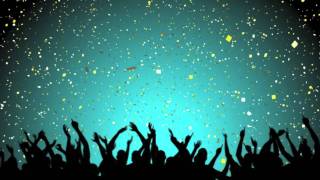 Free Video Loop of Party Crowd with White and Gold Confetti [upl. by Annodam]