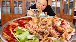 Aqiang makes spicy haggisdelicious and temptinga large plate is enjoyable｜Super Satisfying Mukbang [upl. by Viola]