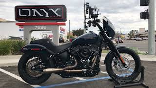 Onyx Moto  2019 Harley Davidson Street Bob  Stealth Exhaust Sound Clip [upl. by Pieter]