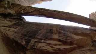 Canyoneering Moab Utah rappelling Morning Glory Arch [upl. by Wooster]