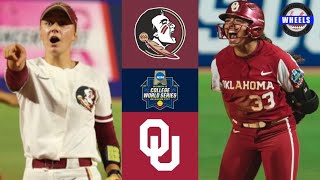 3 Florida State vs 1 Oklahoma  WCWS Finals Game 1  2023 College Softball Highlights [upl. by Daphie]