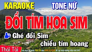 Đồi Tím Hoa Sim Karaoke Tone Nữ  Beat Thái Tài [upl. by Ynots891]