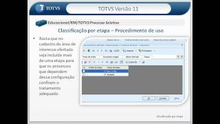 TOTVS RM  Processo Seletivo Educacional 11 [upl. by Liek]