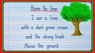 Poem on TreePoem on Tree in EnglishTree PoemTree Poem In EnglishCalligraphy Creators l [upl. by Ibbob]