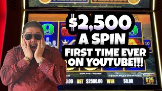 2500SPIN HIGH LIMIT DRAGON CASH SLOTS COLOSSAL BET FIRST TIME IN YOUTUBE HISTORY HARD ROCK FL [upl. by Alyahsal]