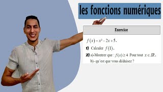 les fonctions numériques tronc commun exercices  exercice de valeur maximale et minimale [upl. by Pius]