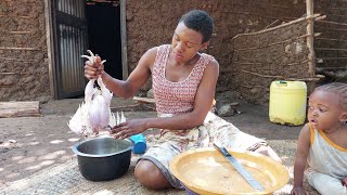 African village life cooking Village food Authentic Swahili Biryani for Breakfast [upl. by Maighdiln583]