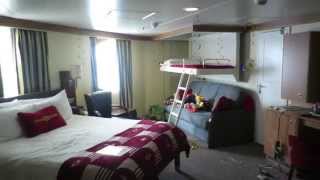 Disney Cruise line Handicapped Accessible Fantasy Stateroom 5686 Corner aft oceanview [upl. by Ocnarfnaig580]