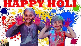 Holi Celebration  Colors for Kids  HOLI CARTOON SONG  Aayu and Pihu Show [upl. by Ecnerret]