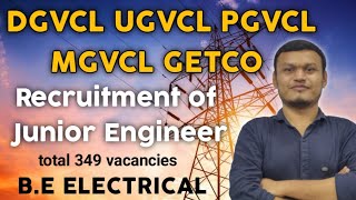 DGVCL recruitment 2024 GETCO PGVCL MGVCL UGVCL Junior engineer getco ugvcl pgvcl dgvcl mgvcl [upl. by Anhpad42]