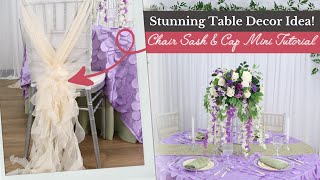 Chair Sash Tutorial BTS Stunning Table Decor Idea  Chair Cover Design 🌟 [upl. by Macswan]