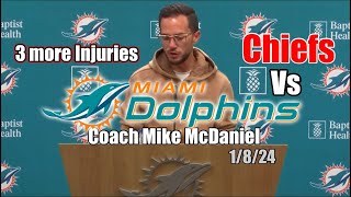 Coach Mike McDaniel Condensed Interview Post Bills Pre Kansas City Chiefs Miami Dolphins amp IMO [upl. by Annaxor]